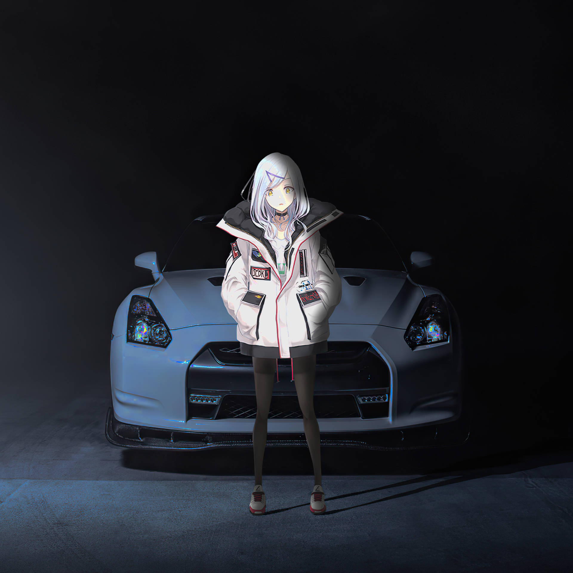 Anime Ipad Girl With Car