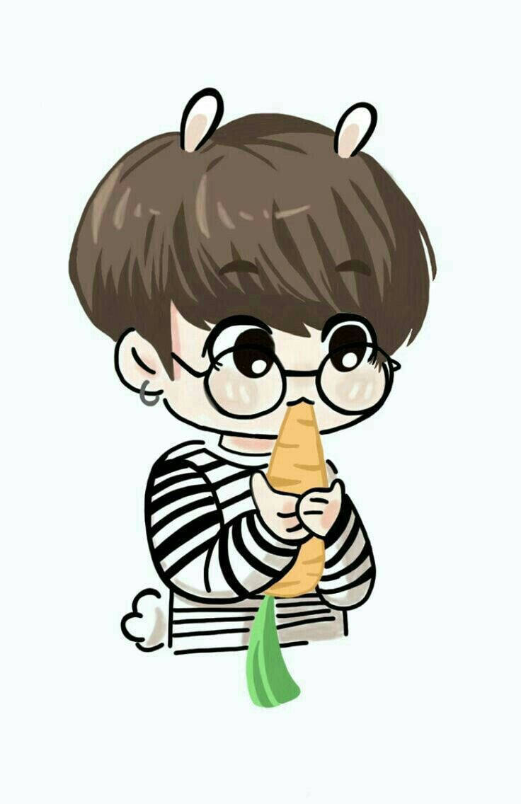 Anime Jungkook Munching On A Carrot