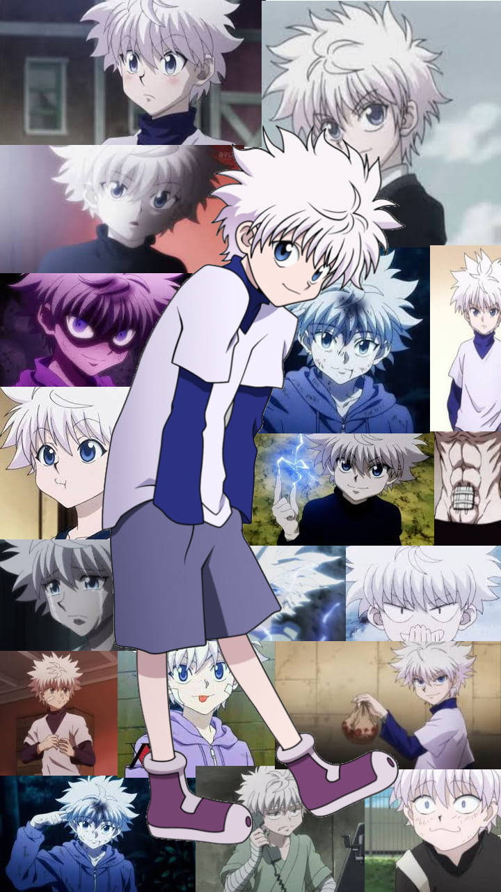 Anime Killua Zoldyck With Collage Background