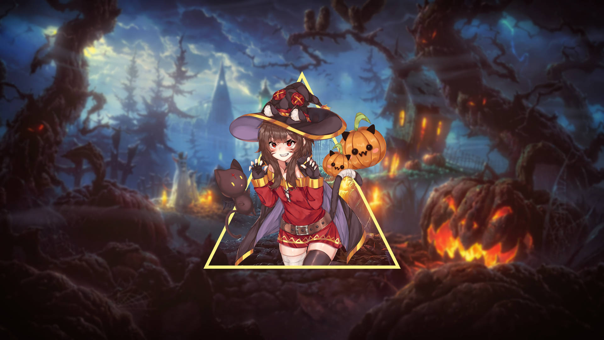 Anime Live Halloween Megumin Background