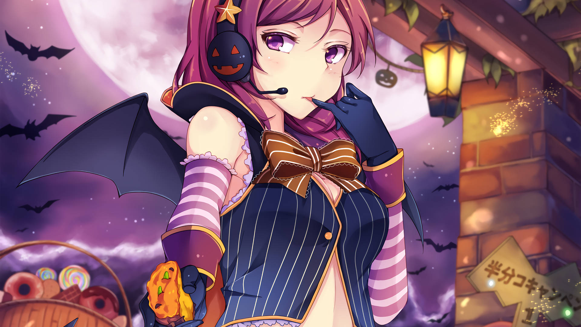 Anime Live Trick Or Treat Background