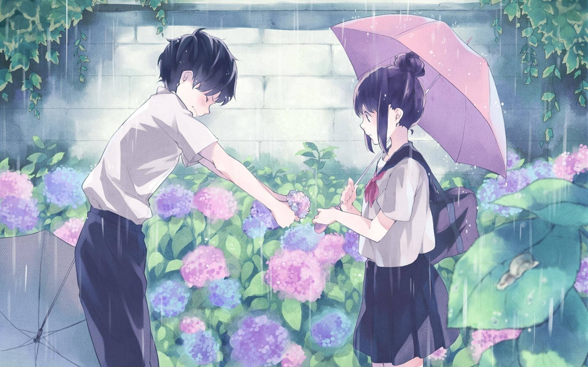 Anime Love Rainy Confession