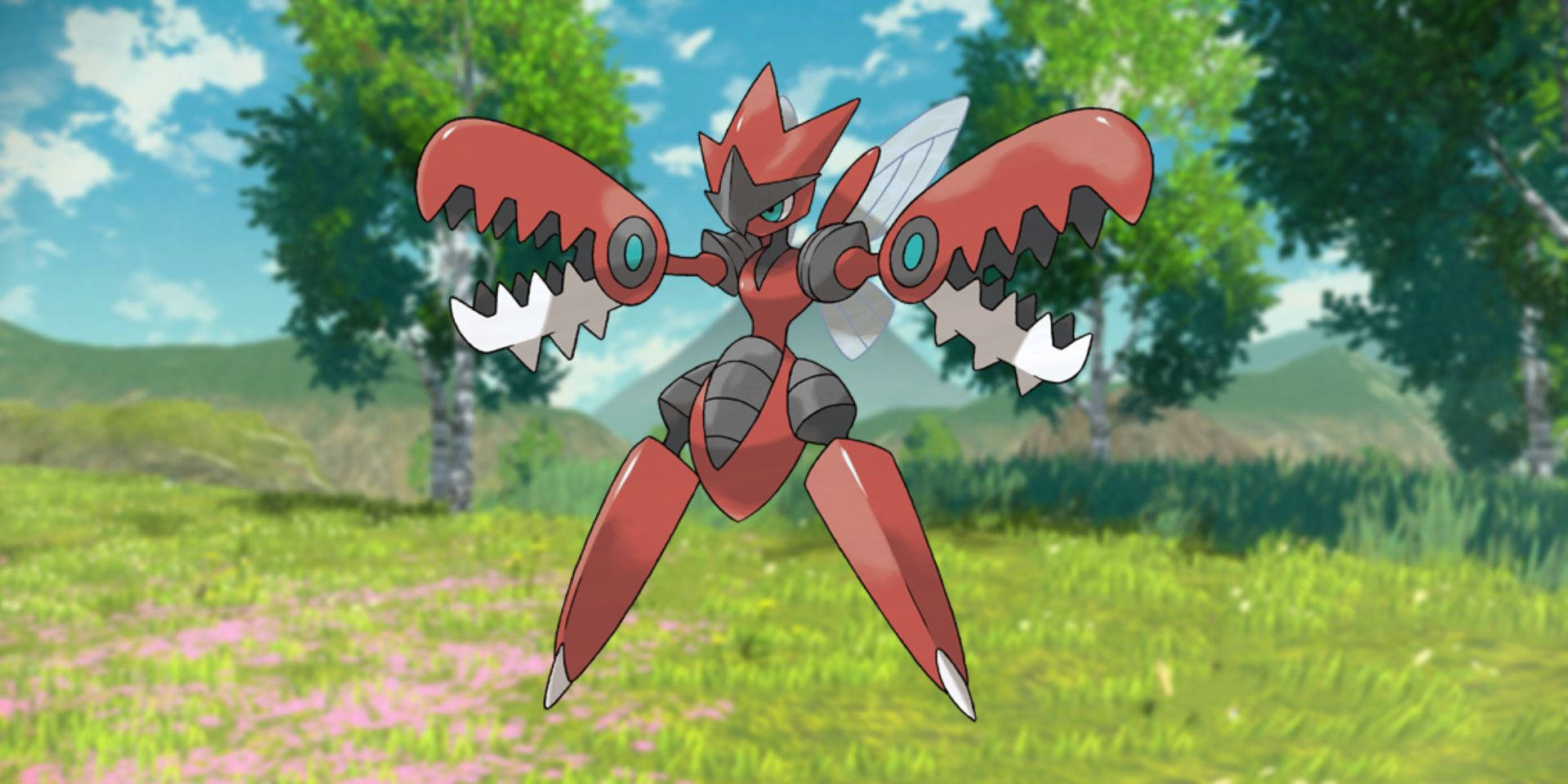 Anime Mega Scizor Pokemon Legends Arceus Background