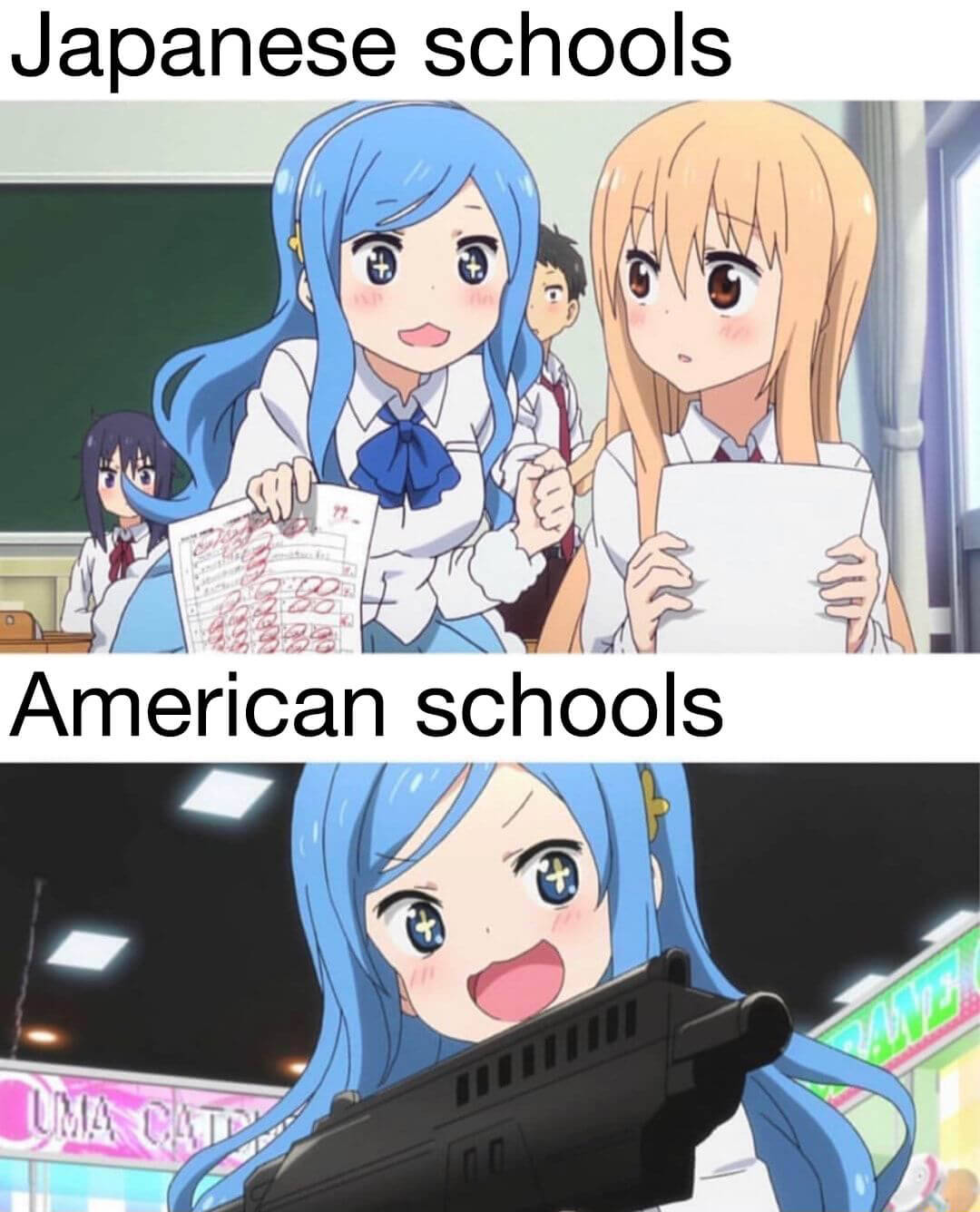 Anime Meme Pfp Japanese And American Schools