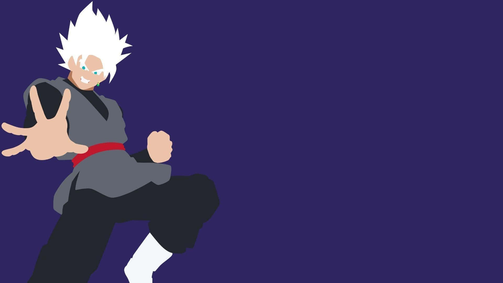 Anime Minimalist Dark Goku Super Saiyan Background