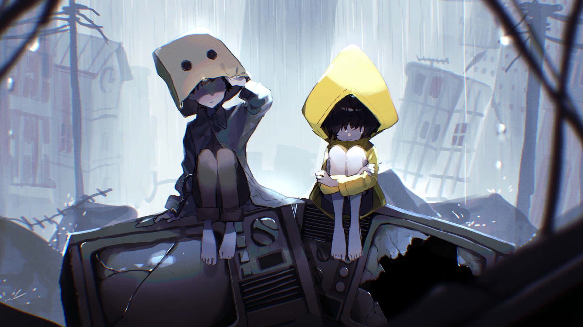 Anime Mono And Six From Little Nightmares 4k Background