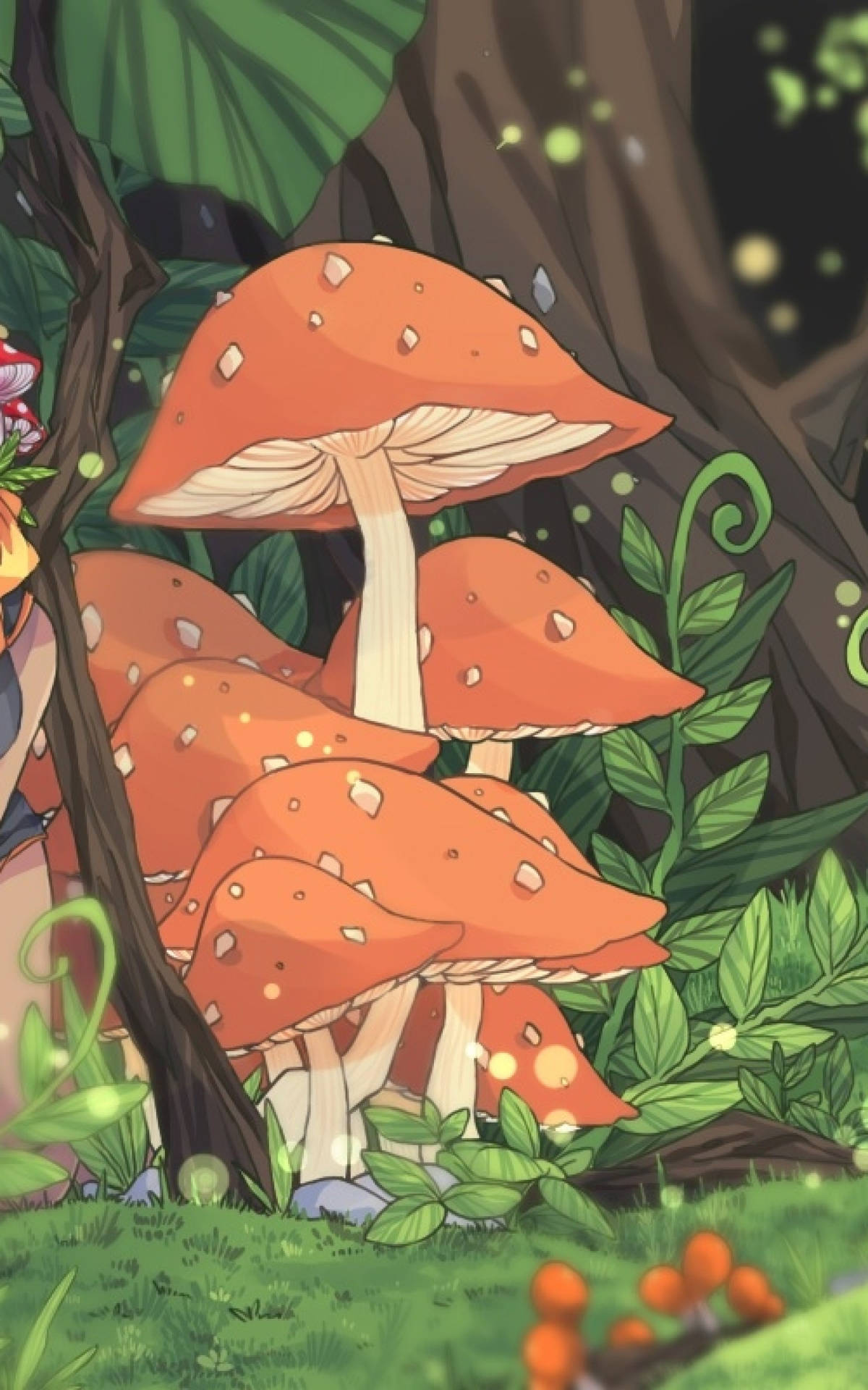 Anime Mushroom Aesthetic Background