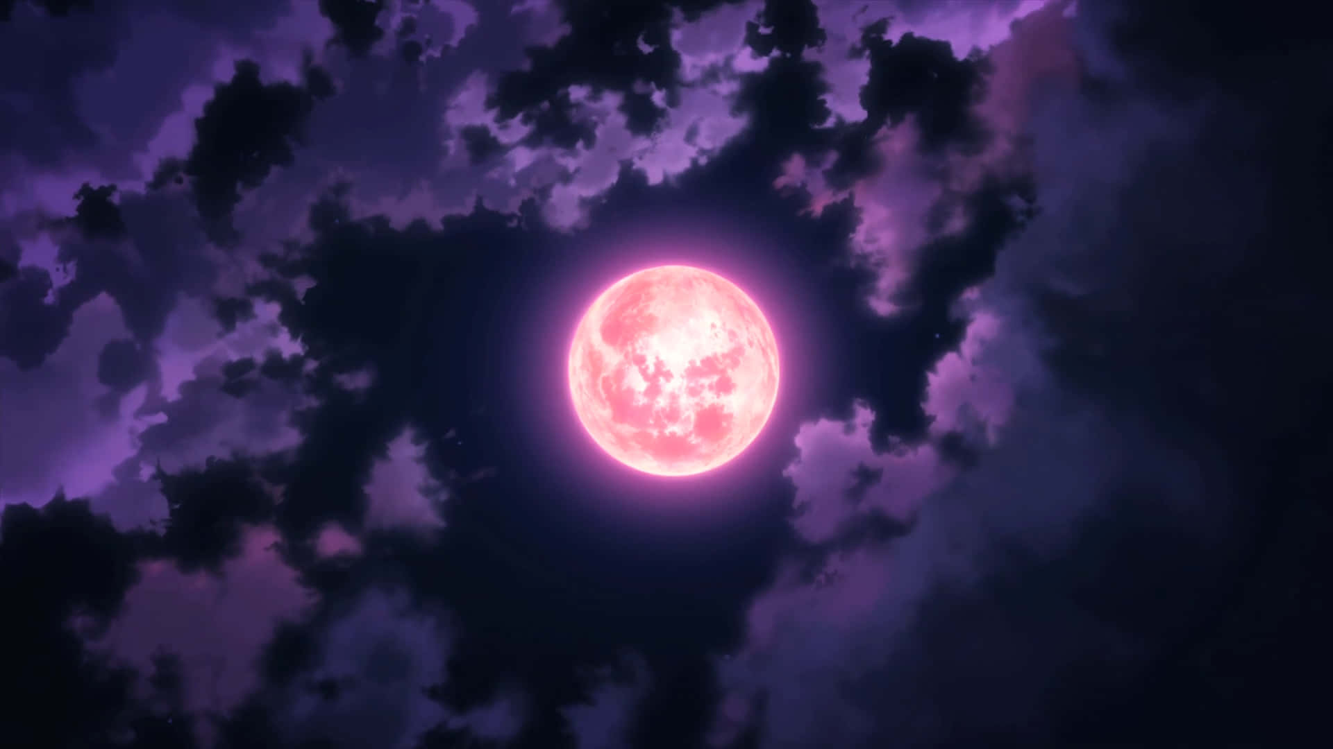 Anime Night Purple Background