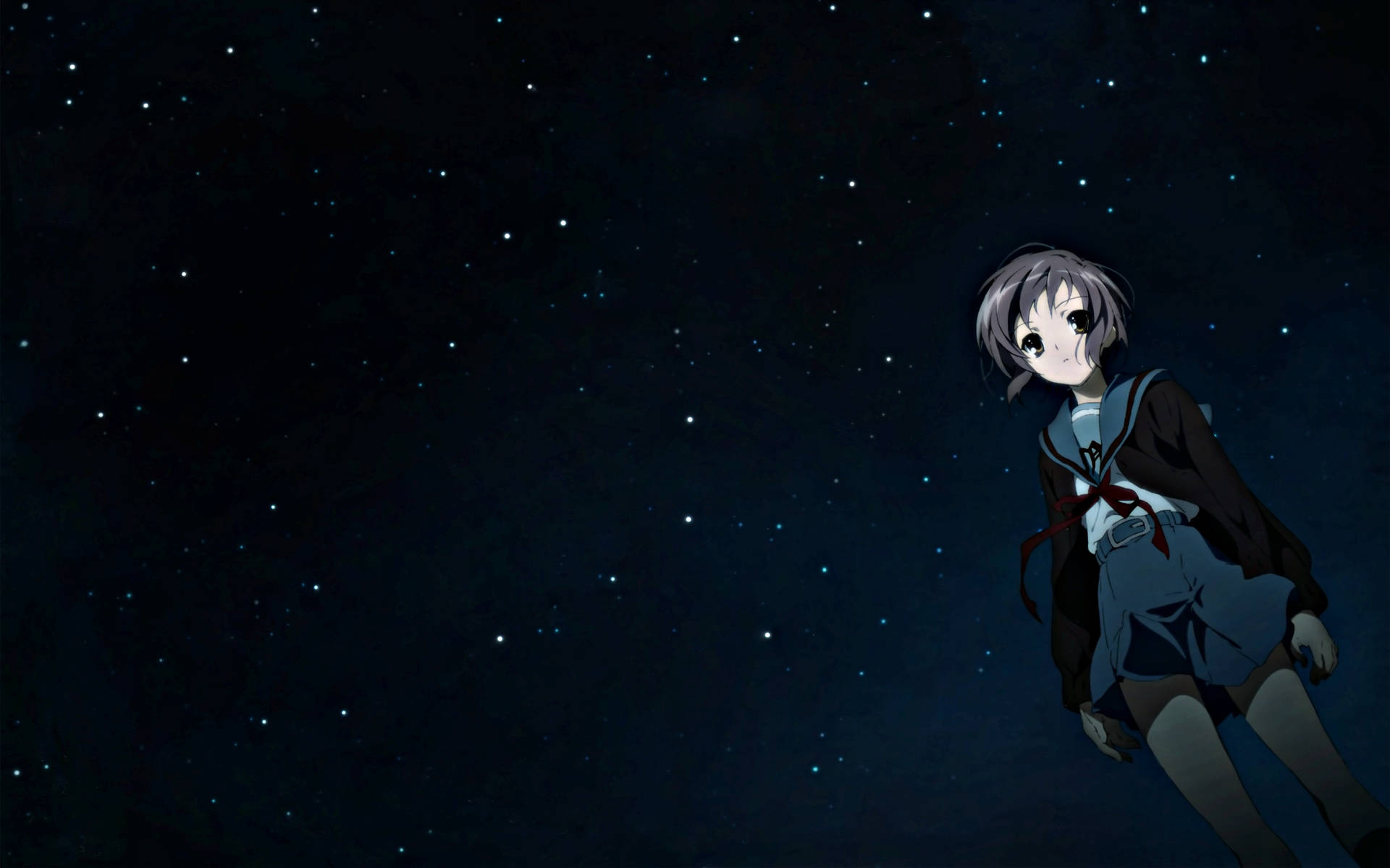 Anime Night Sky And Girl