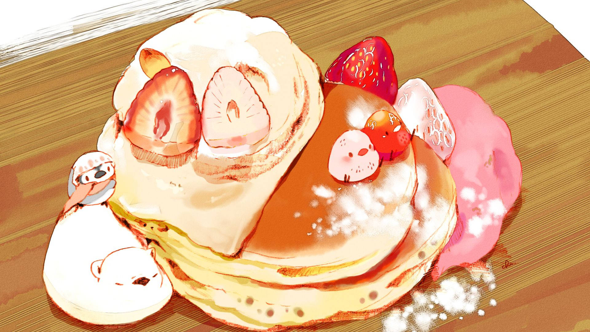 Anime Pancakes Background
