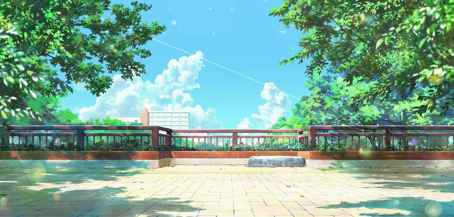 Anime Park Scenery 1500 X 719 Background