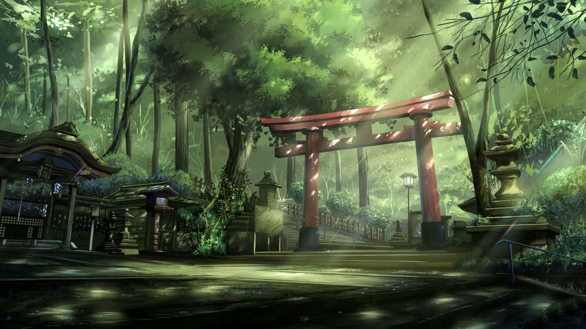 Anime Park Scenery 1920 X 1080 Background
