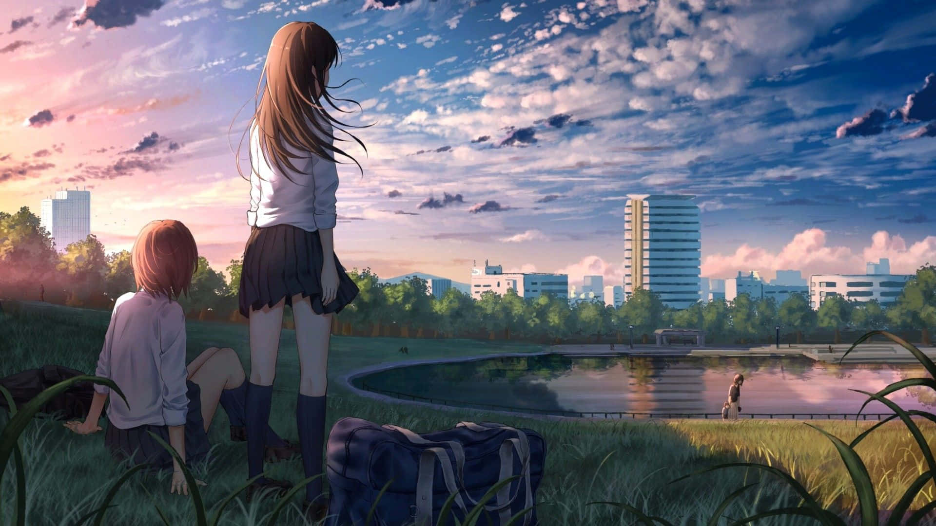 Anime Park Scenery 1920 X 1080 Background