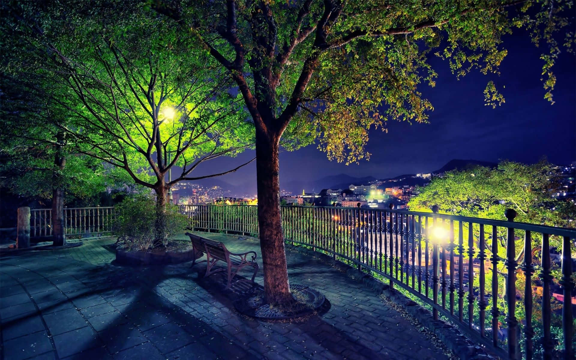 Anime Park Scenery 1920 X 1200 Background