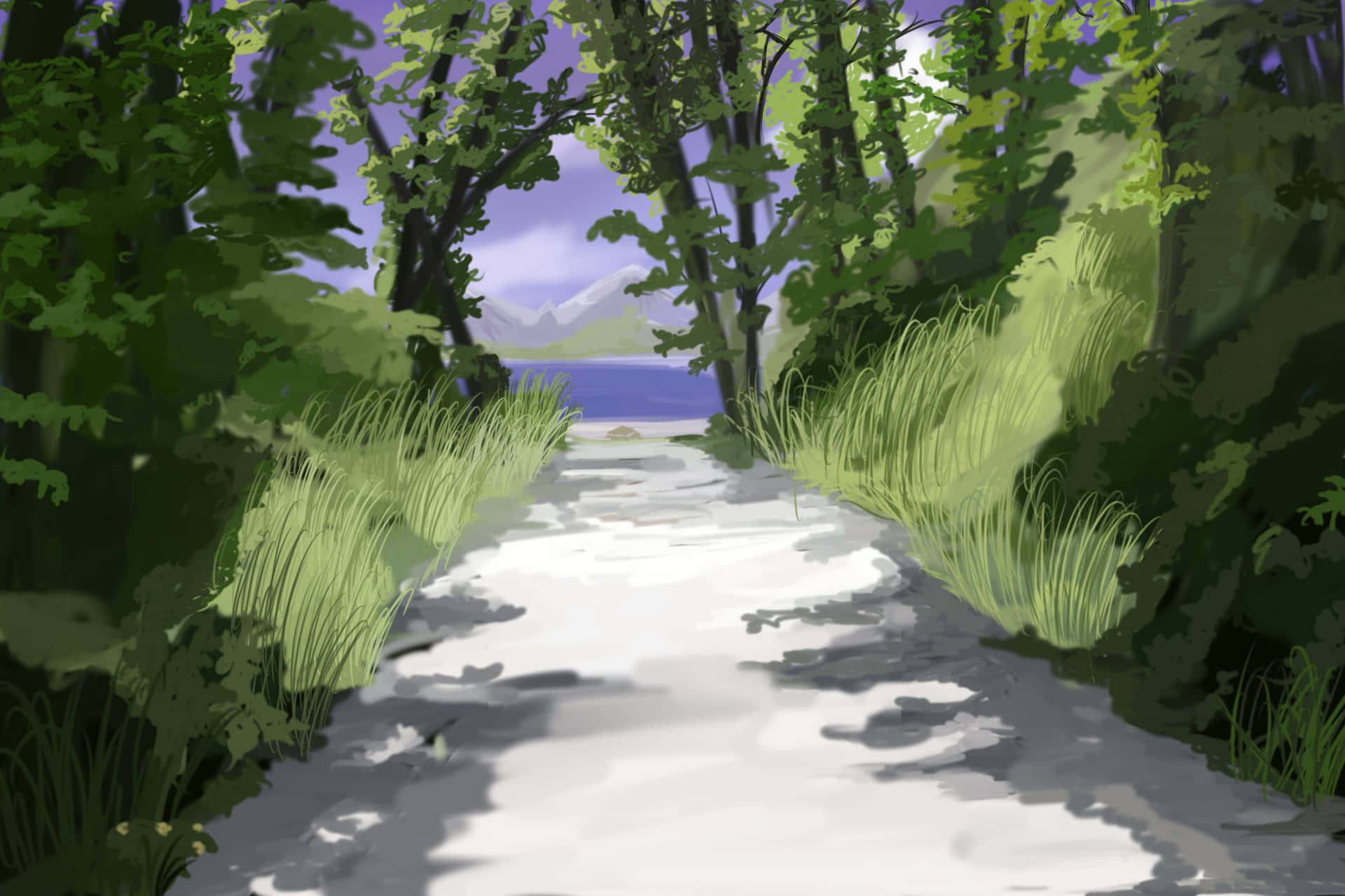 Anime Park Scenery 4500 X 3000 Background