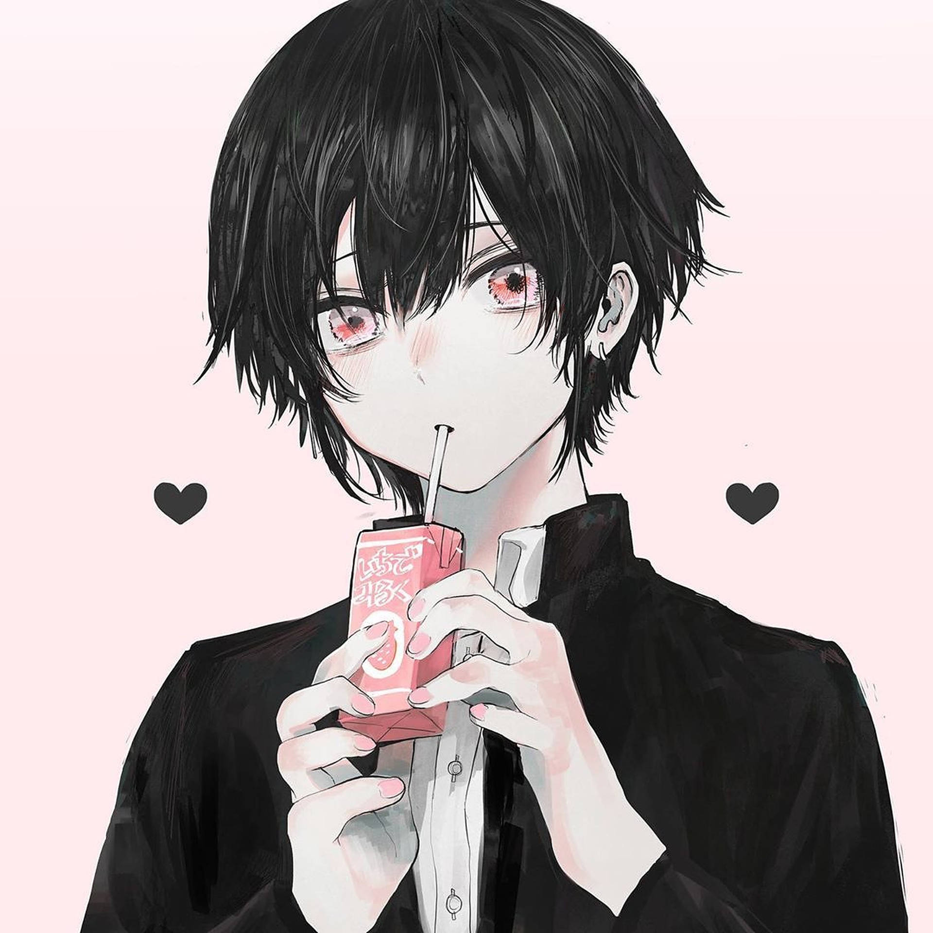 Anime Pfp Boy With Juice Box