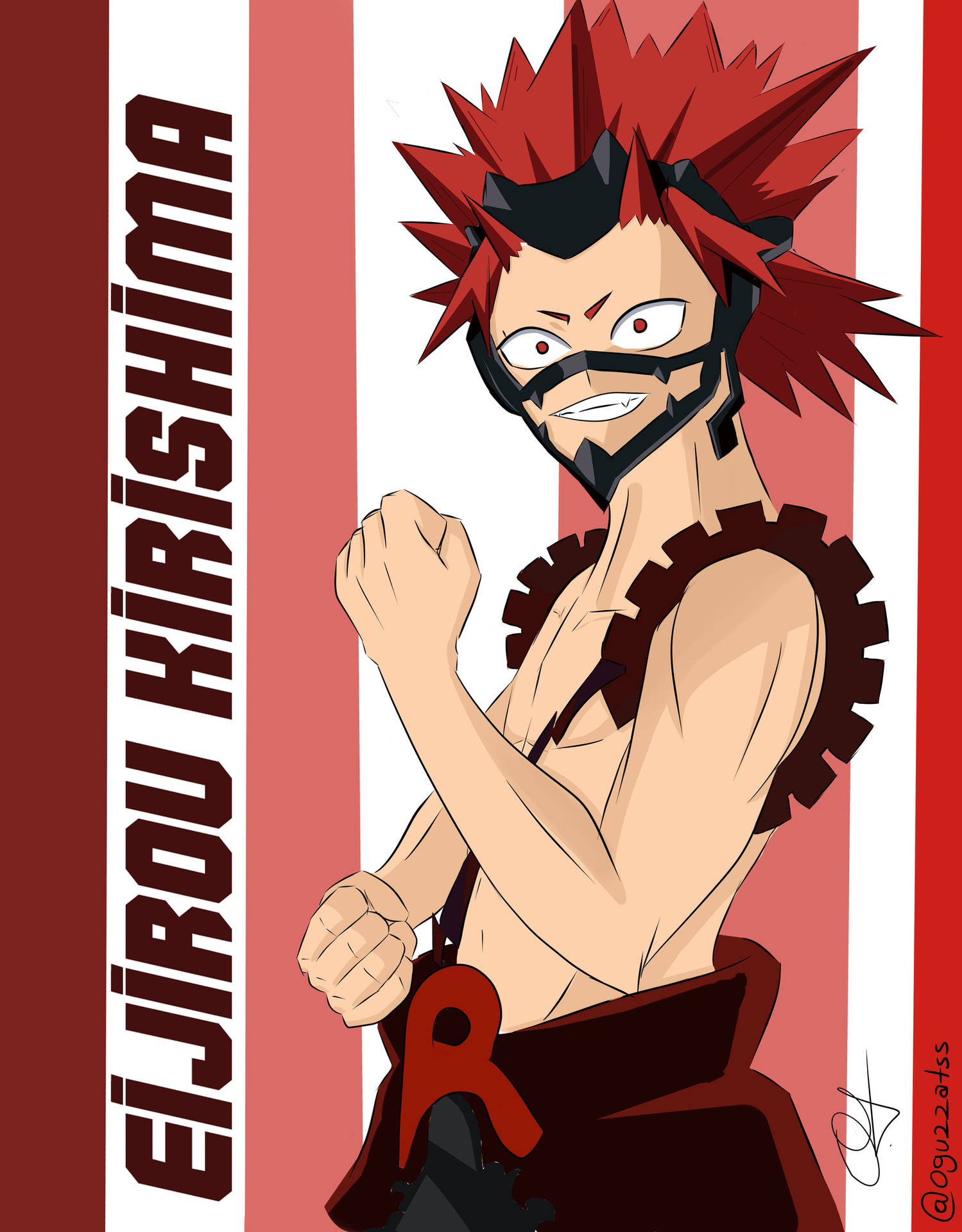Anime Poster Of Eijiro Kirishima Background