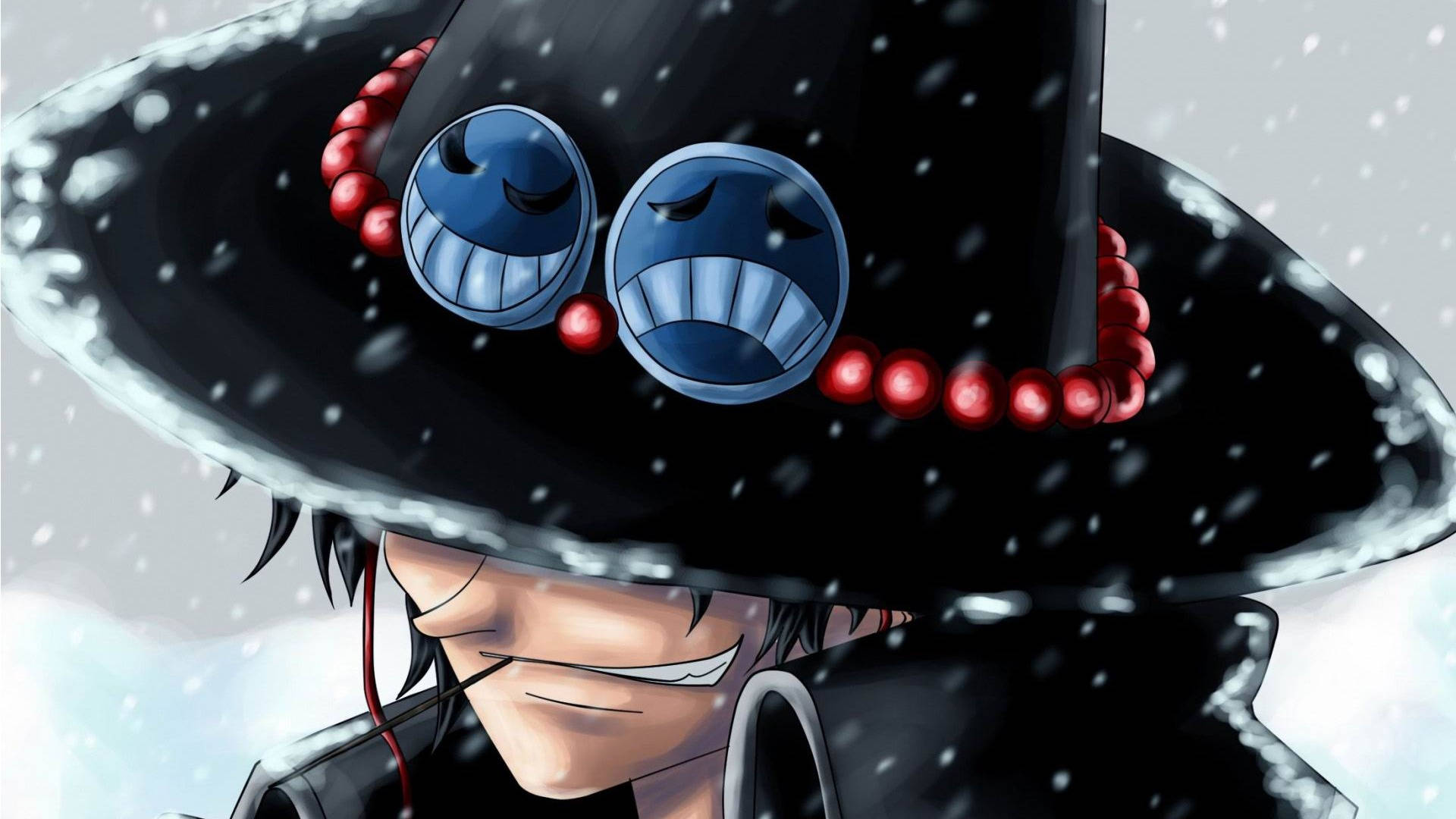 Anime Profile Ace Black Hat Background