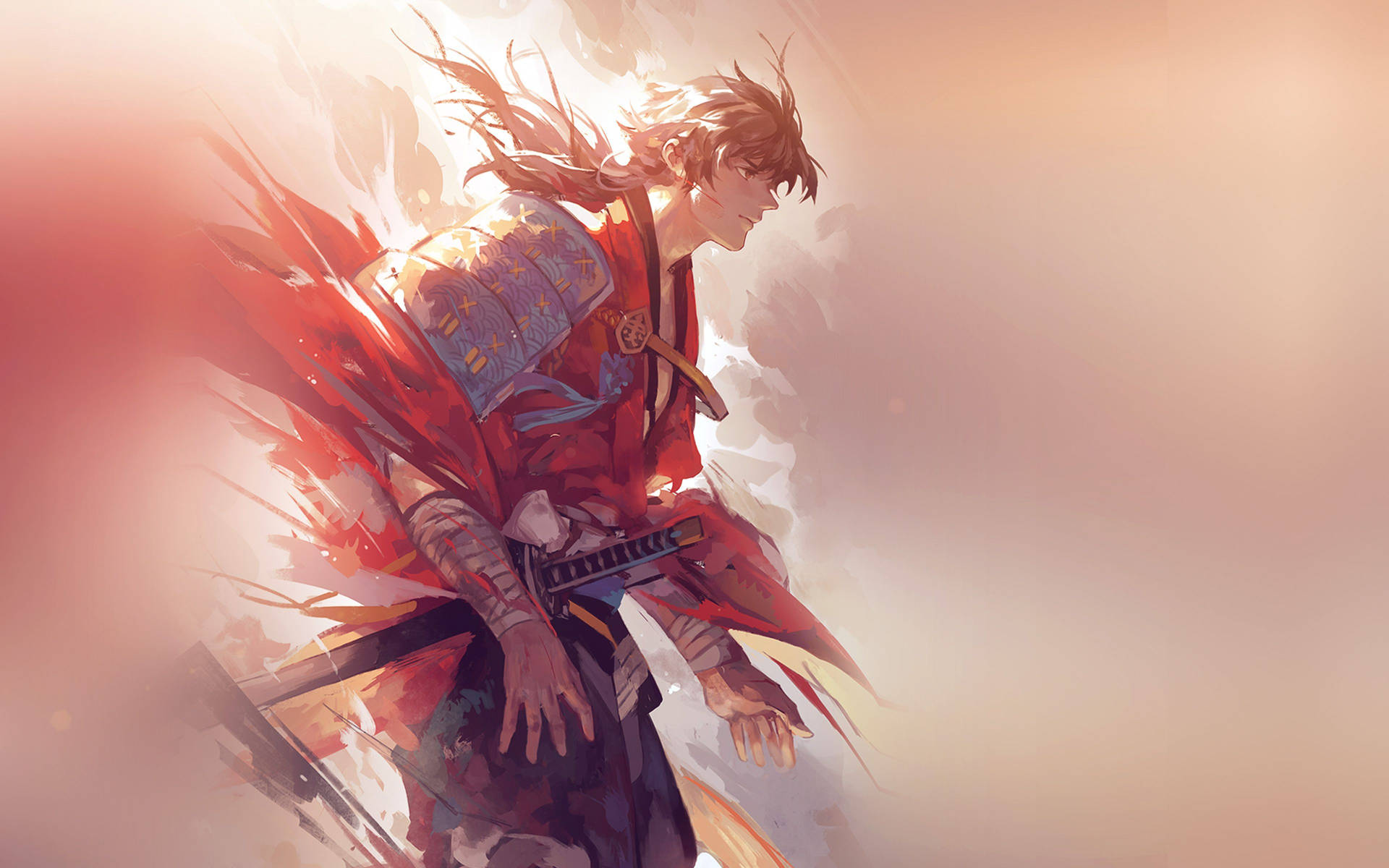 Anime Samurai Art Background