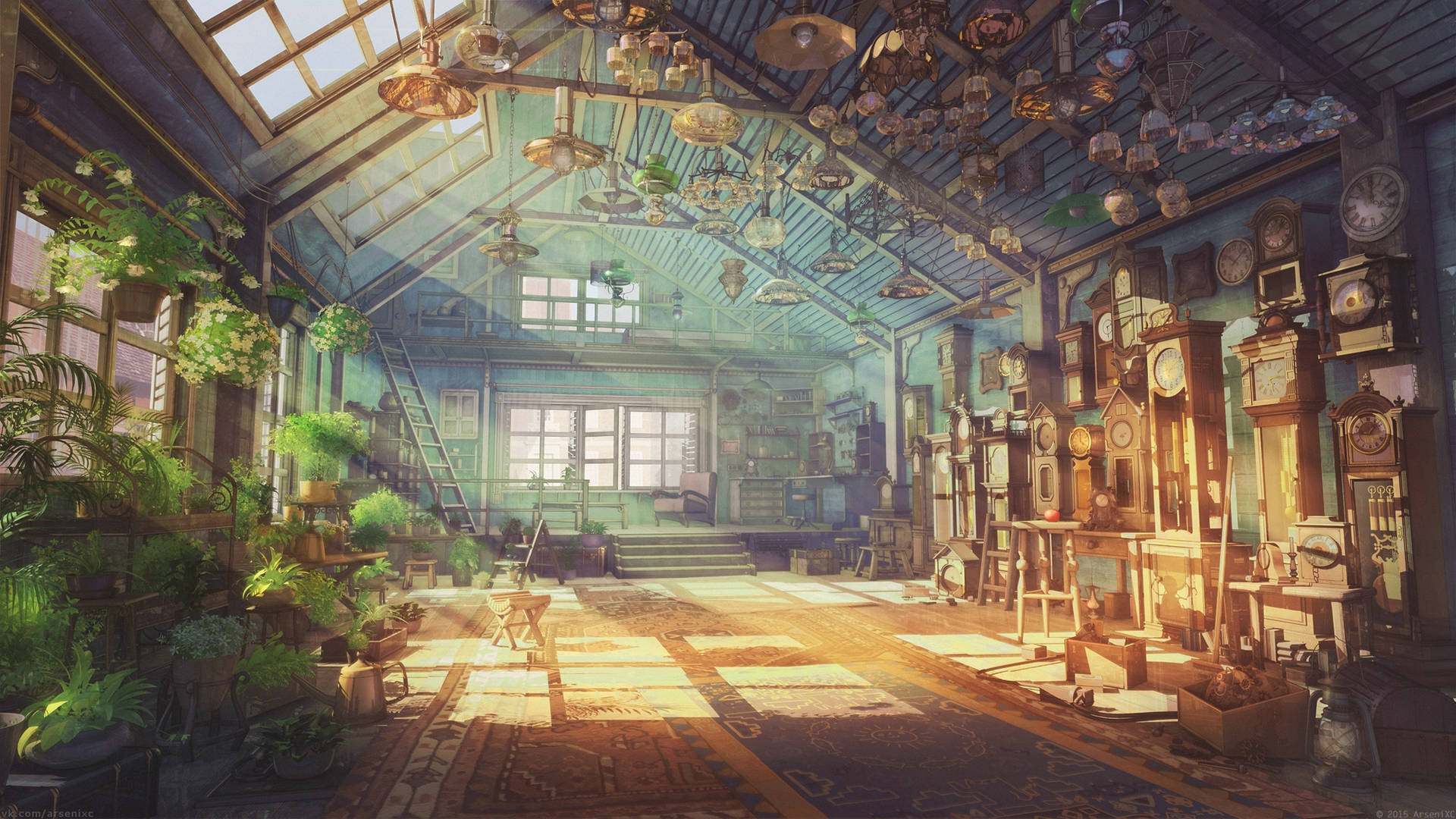 Anime Scenery 4k Greenhouse Background