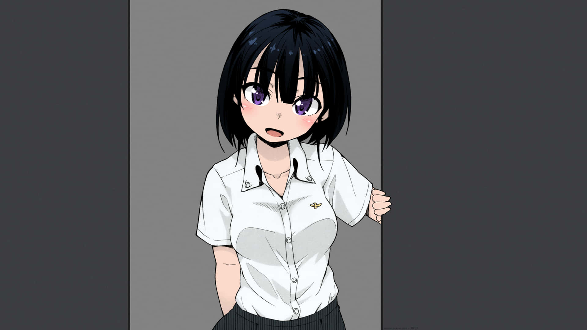 Anime School Girl Cute Short Hair