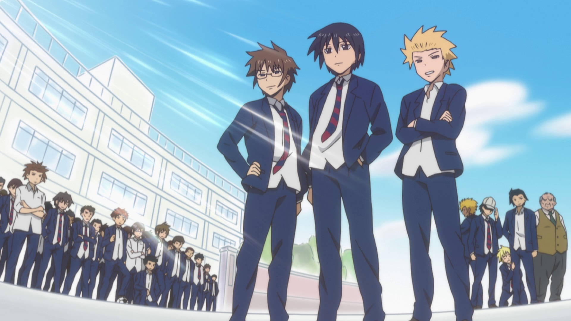 Anime School Scenery Daily Lives Of High School Boys Background