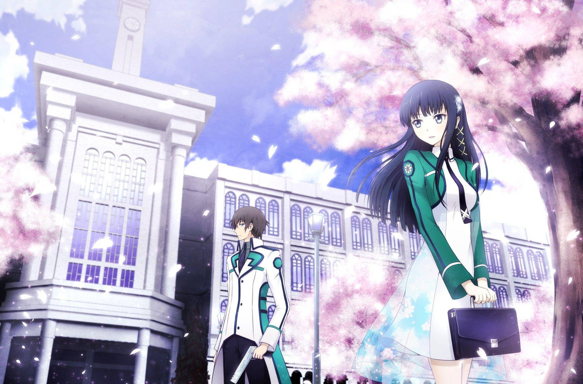 Anime School Scenery Shiba Siblings The Irregular At Magic High School Background