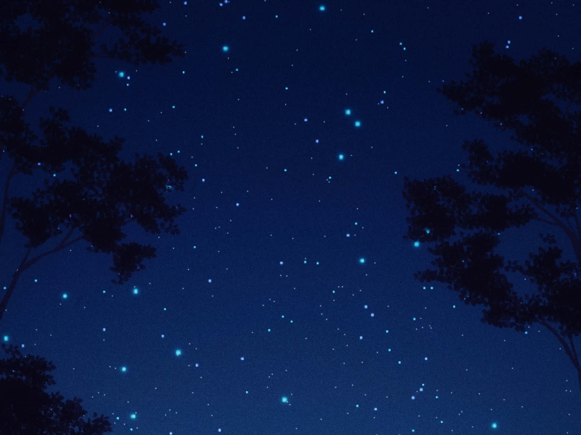 Anime Starry Night Scenery Background