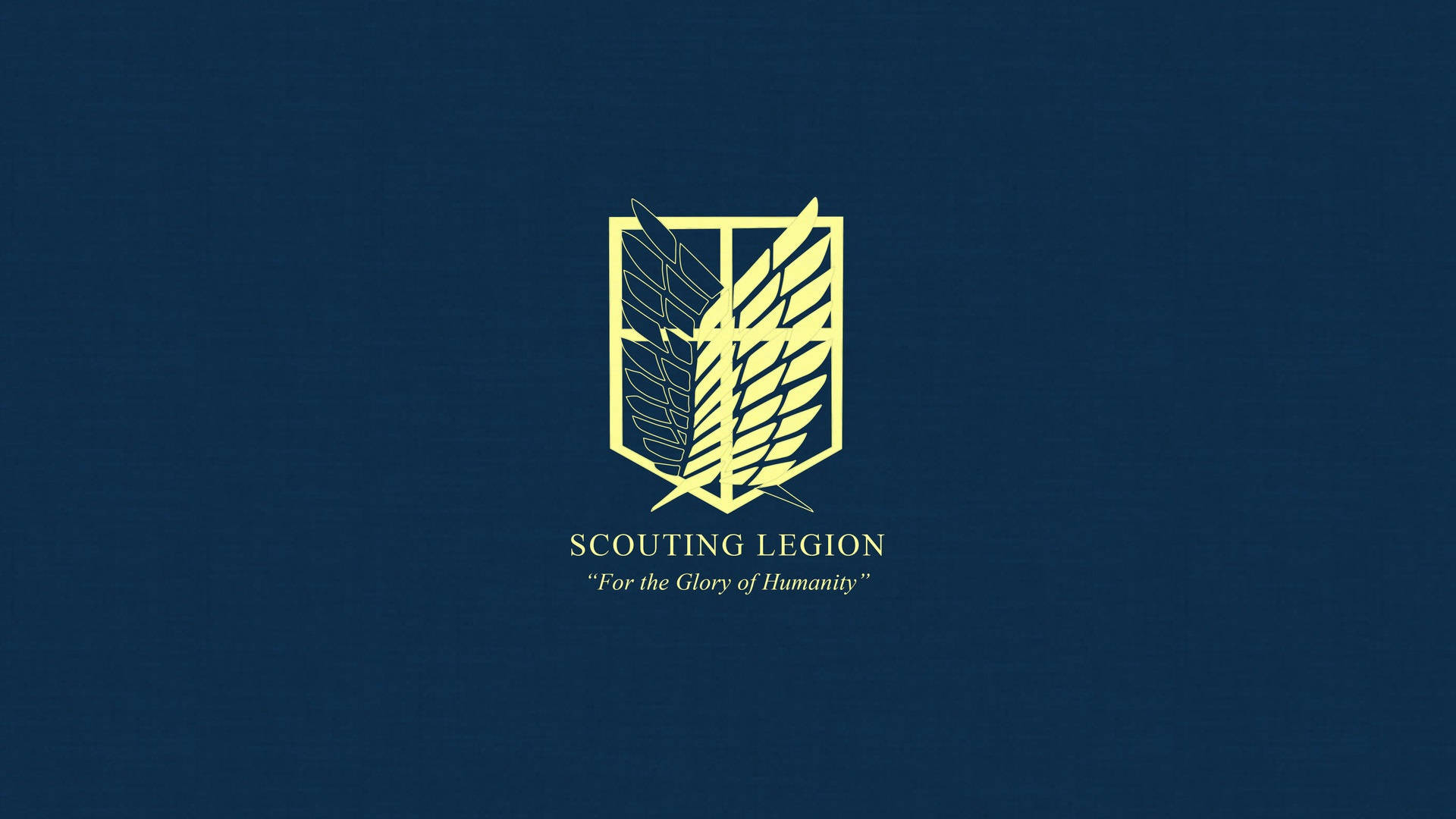 Anime Symbols Attack On Titan Scouting Legion Blue And White Background