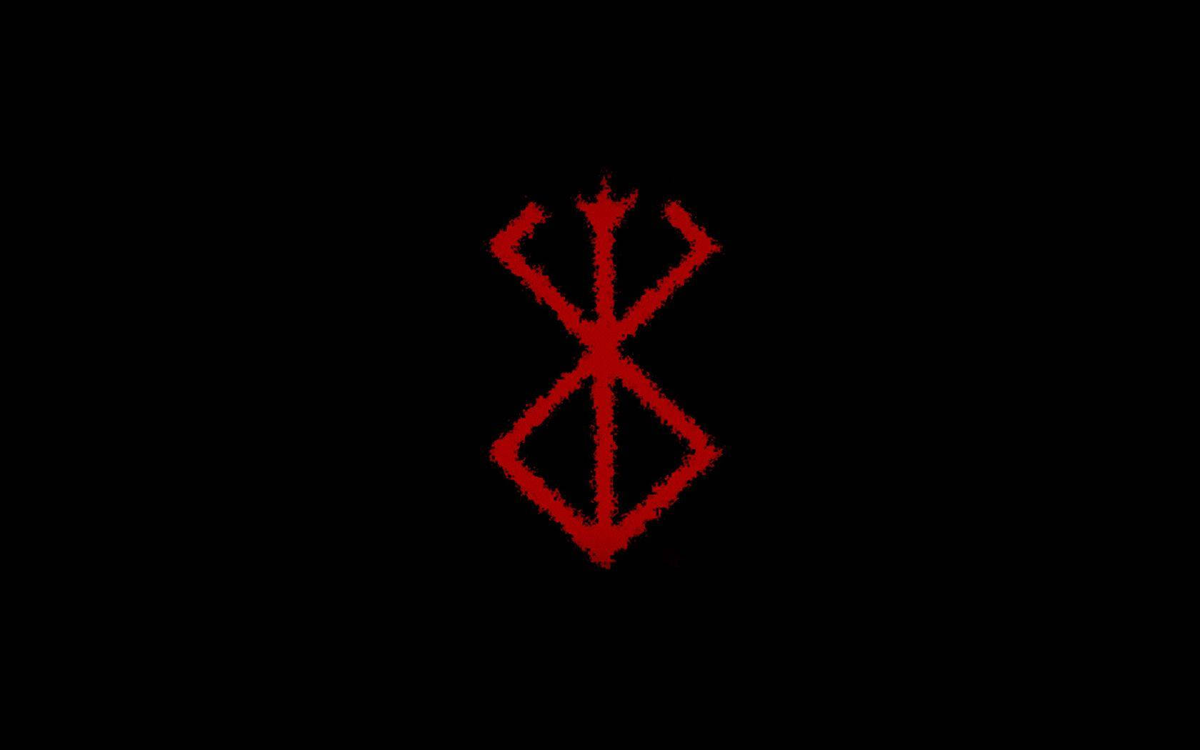 Anime Symbols Berserk Brand Of Sacrifice Black And Red Background