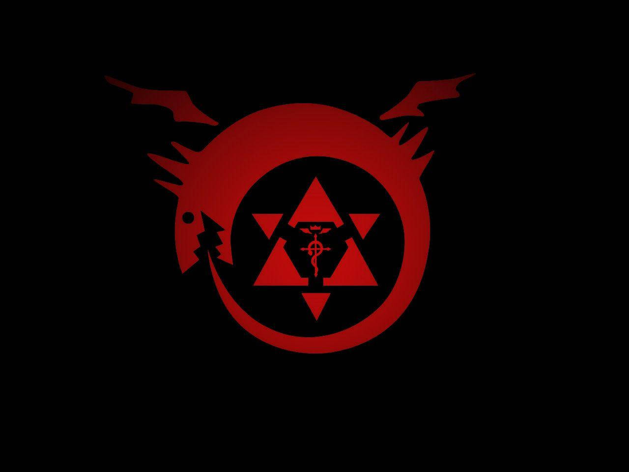 Anime Symbols Full Metal Alchemist Homunculi Black And Red Background