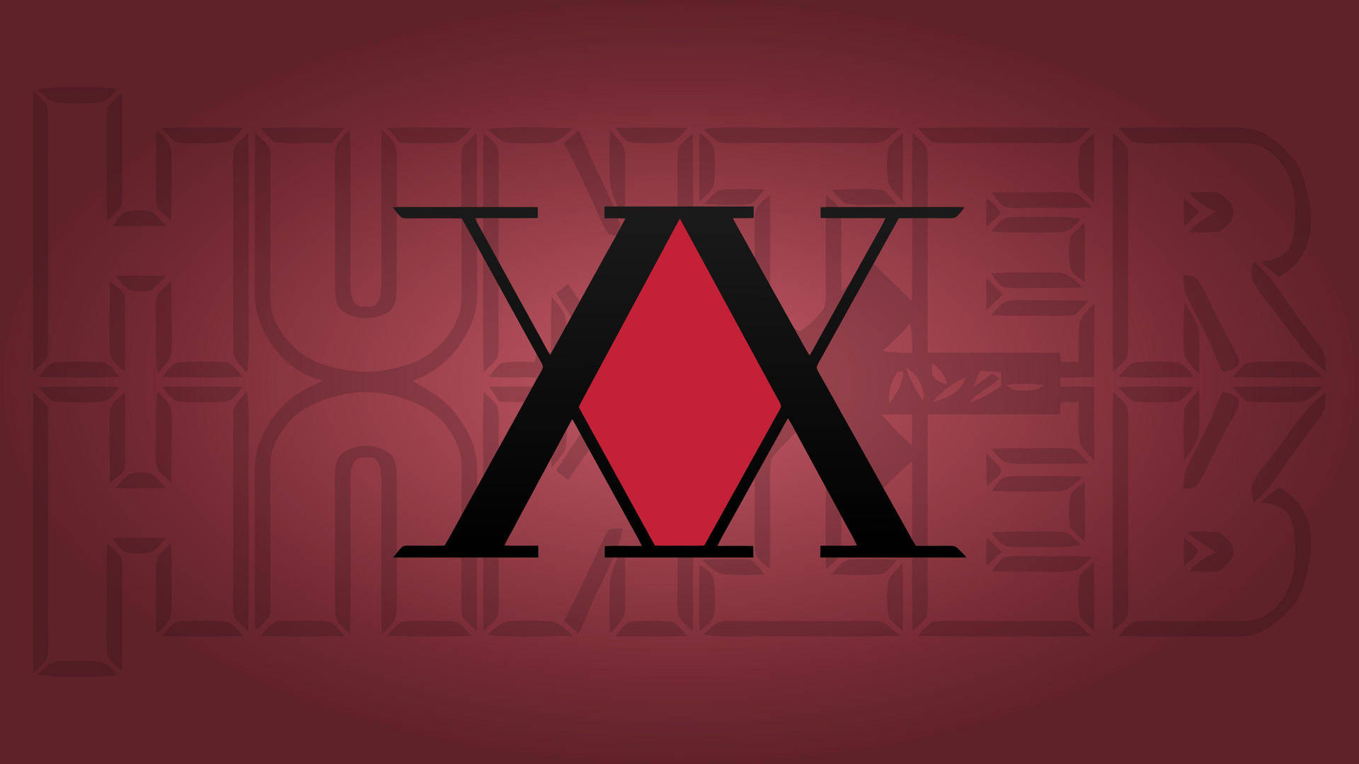 Anime Symbols Hunter X Hunter Logo Red Aesthetic Background