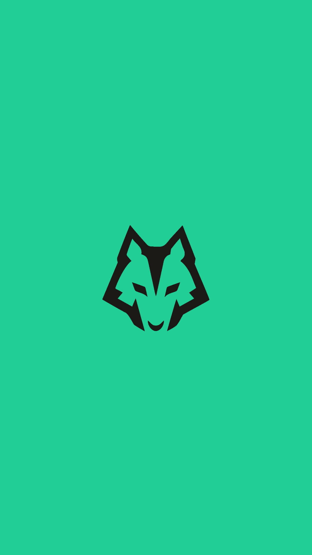 Anime Symbols Minimalist Wolf Green Aesthetic Background