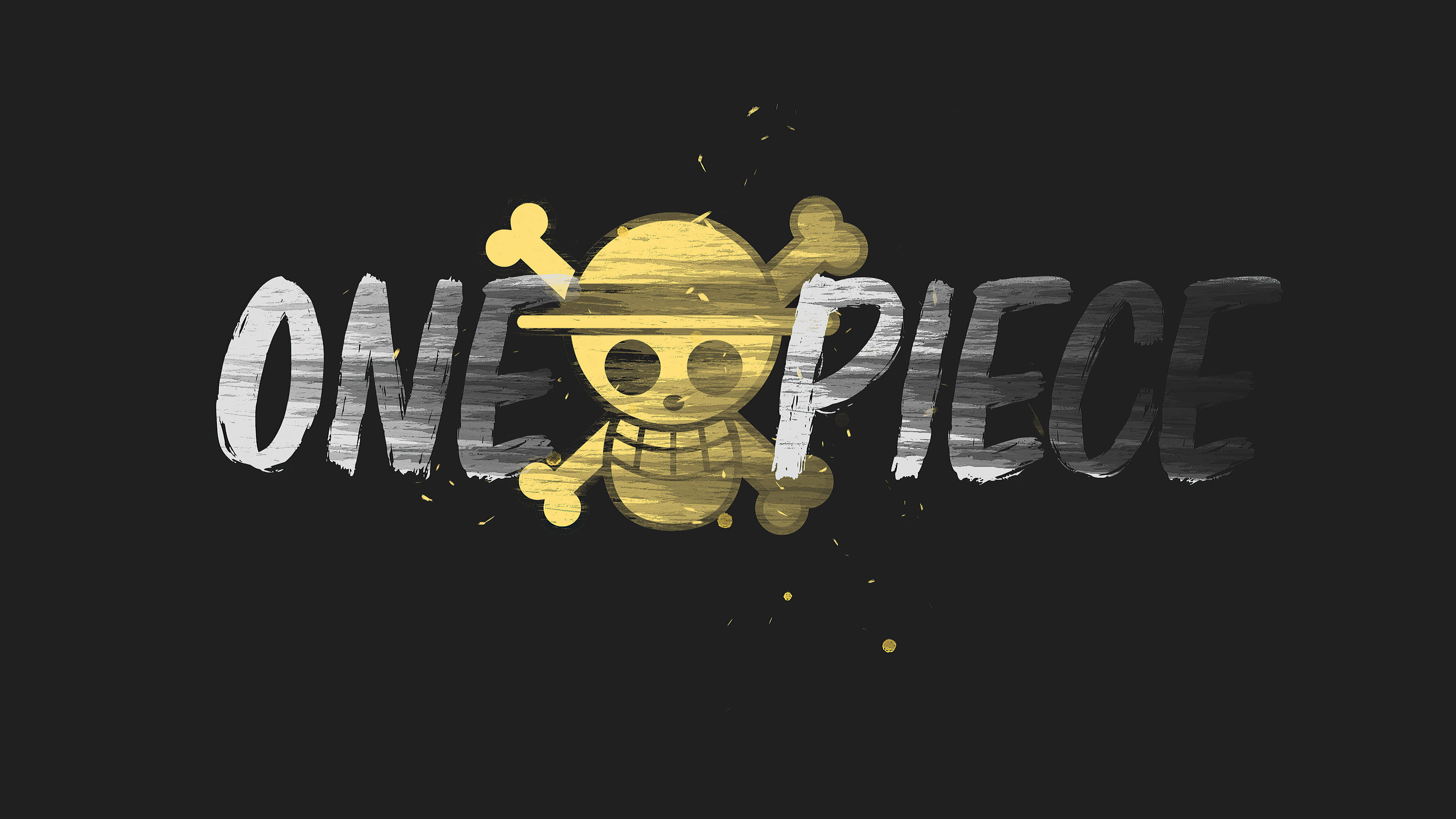 Anime Symbols One Piece Jolly Roger Blurred Effect Background