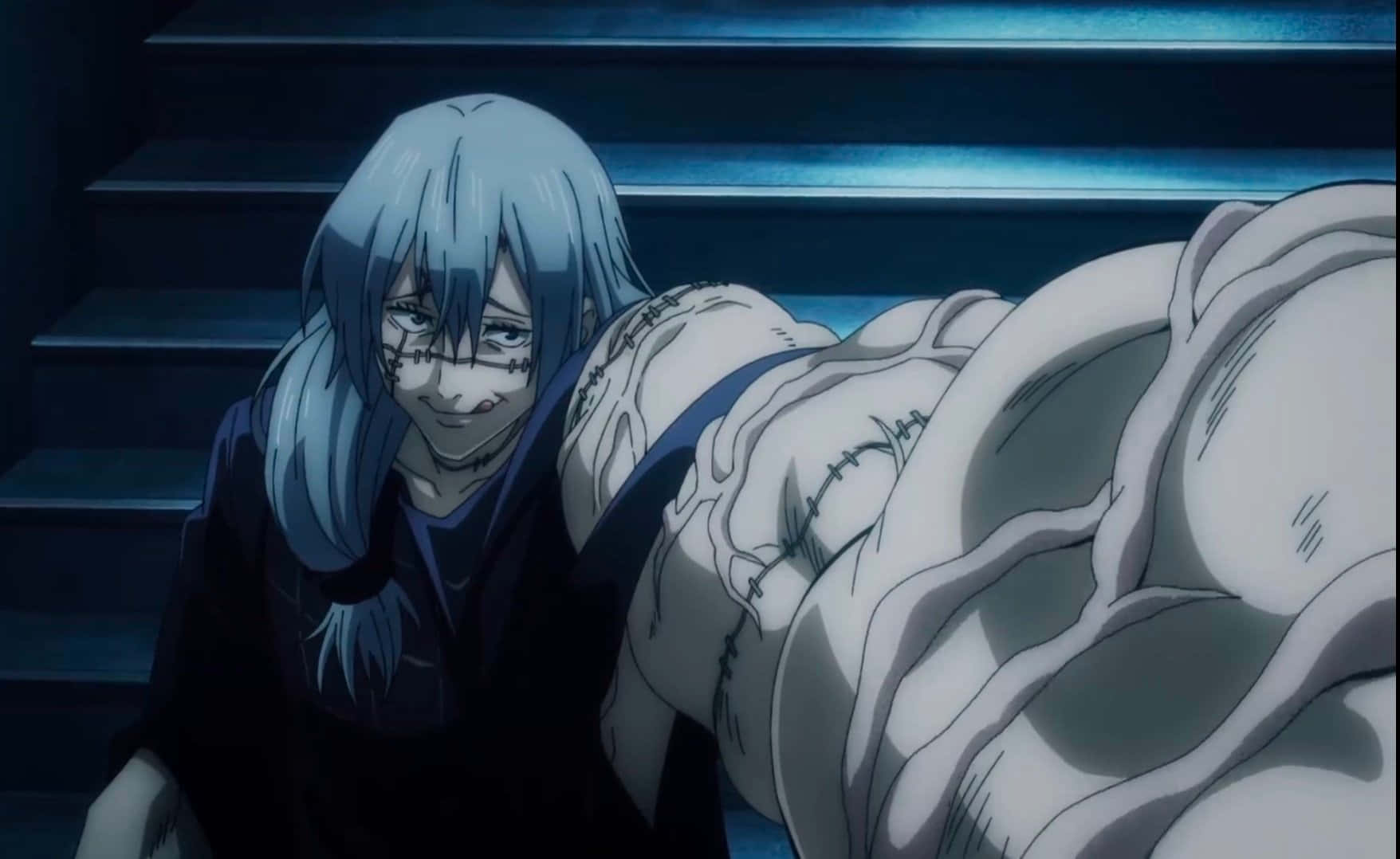 Anime Villainous Smile Staircase Background