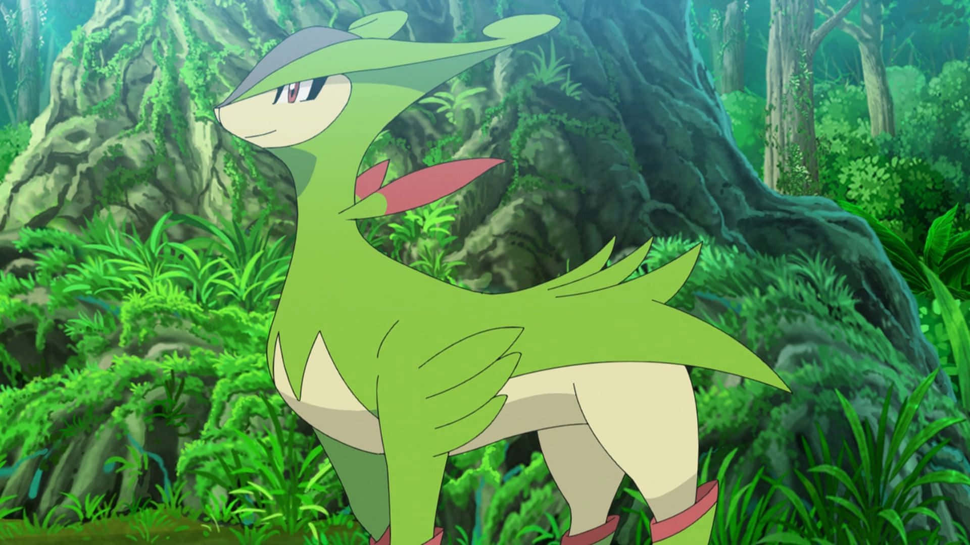 Anime Virizion In The Woods Desktop Background