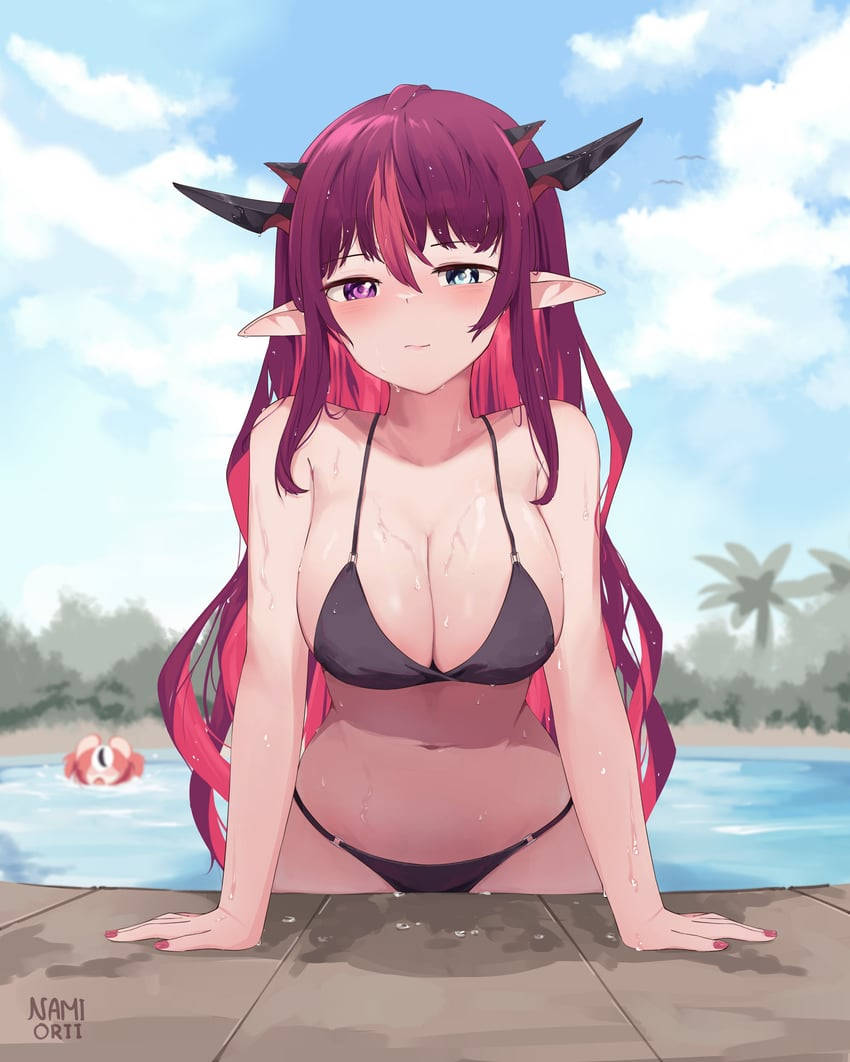 Anime Woman Bikini Irys Background