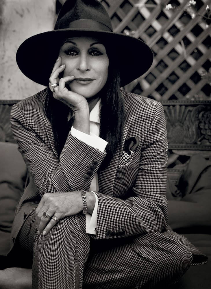 Anjelica Huston Interview Magazine Photoshoot Background