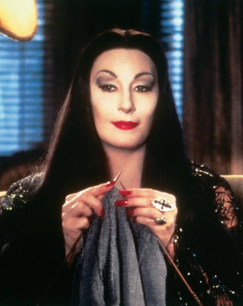 Anjelica Huston Morticia Addams Background