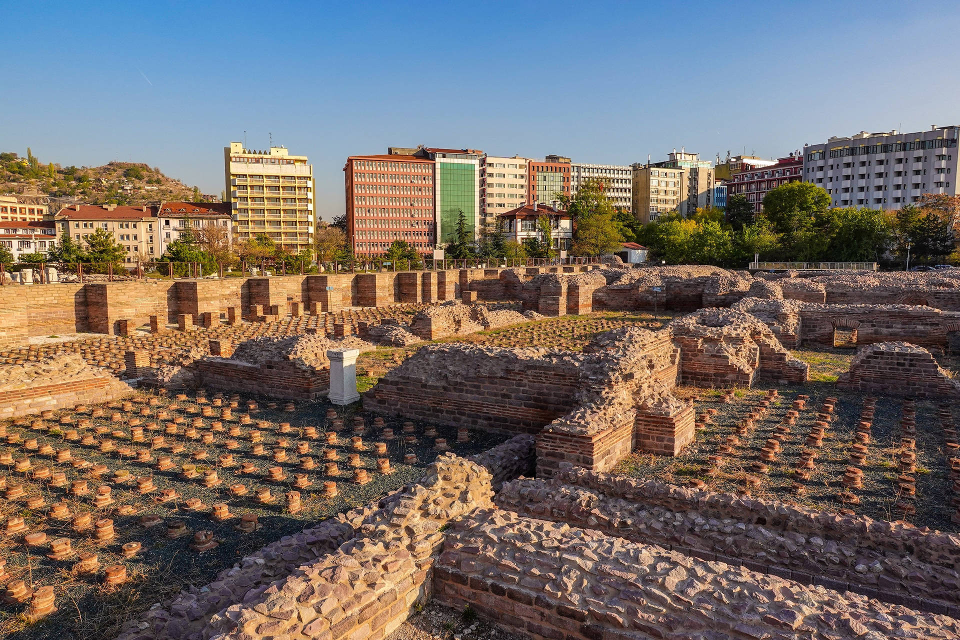 Ankara Roman Baths Background