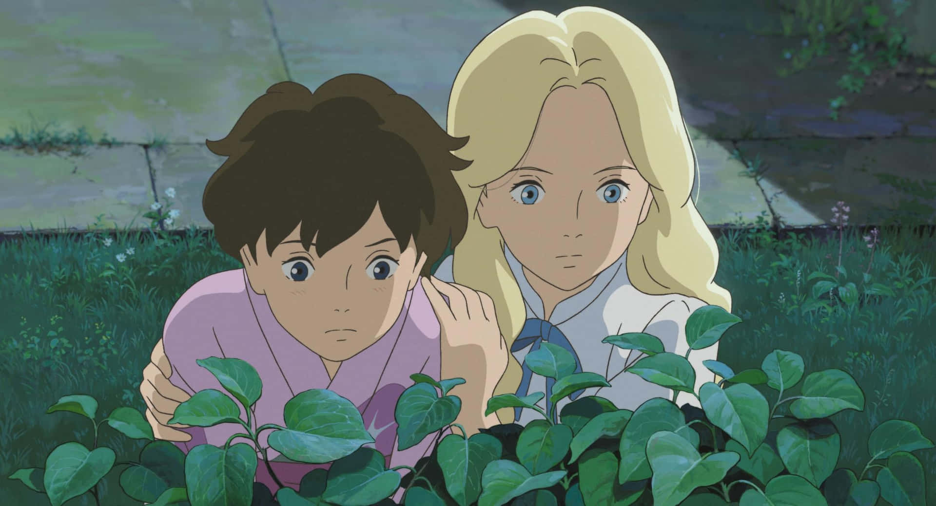 Anna And Marnie Sharing A Moment Together In When Marnie Was There