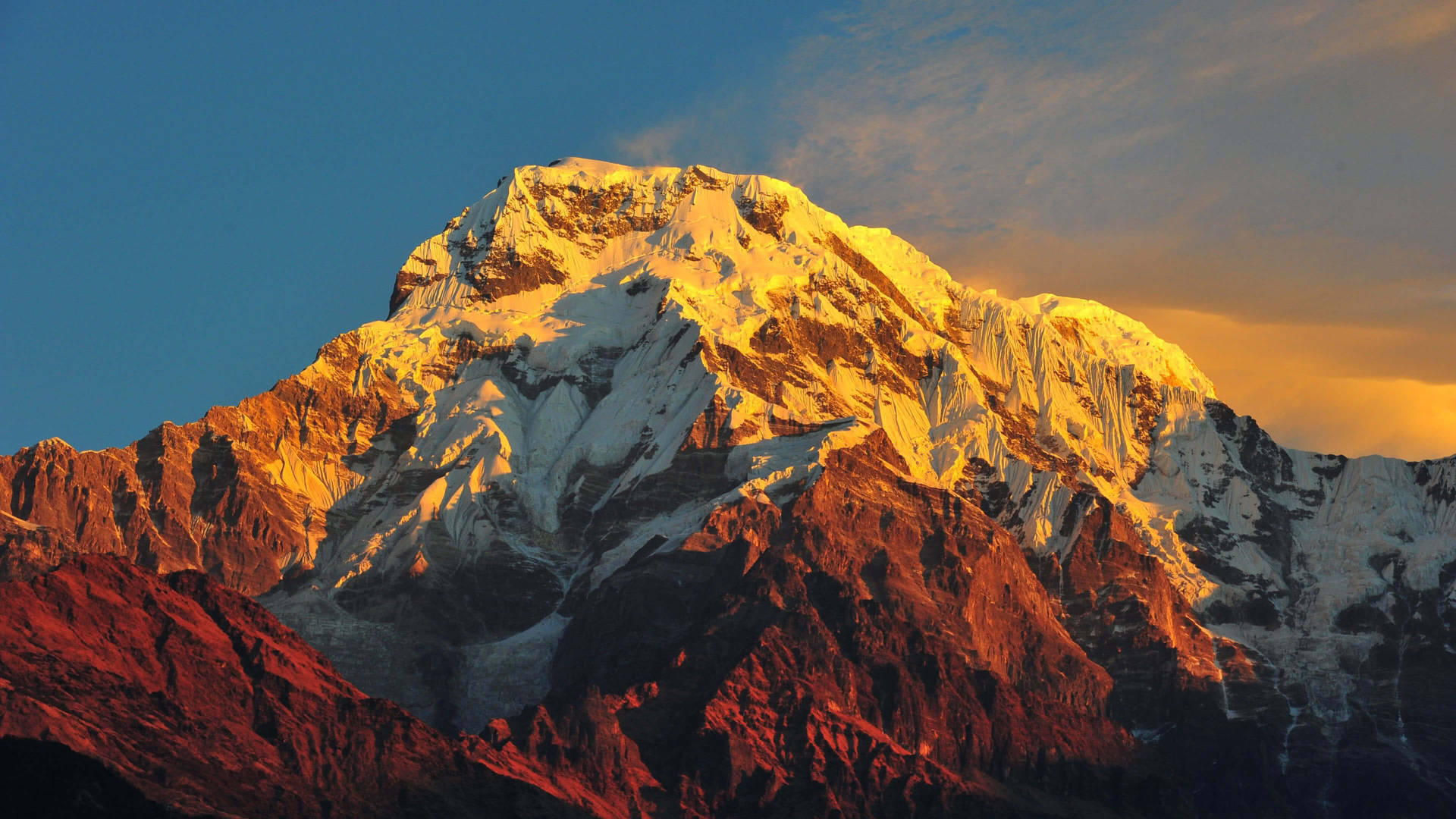 Annapurna Massif Himalayas Mountain Background