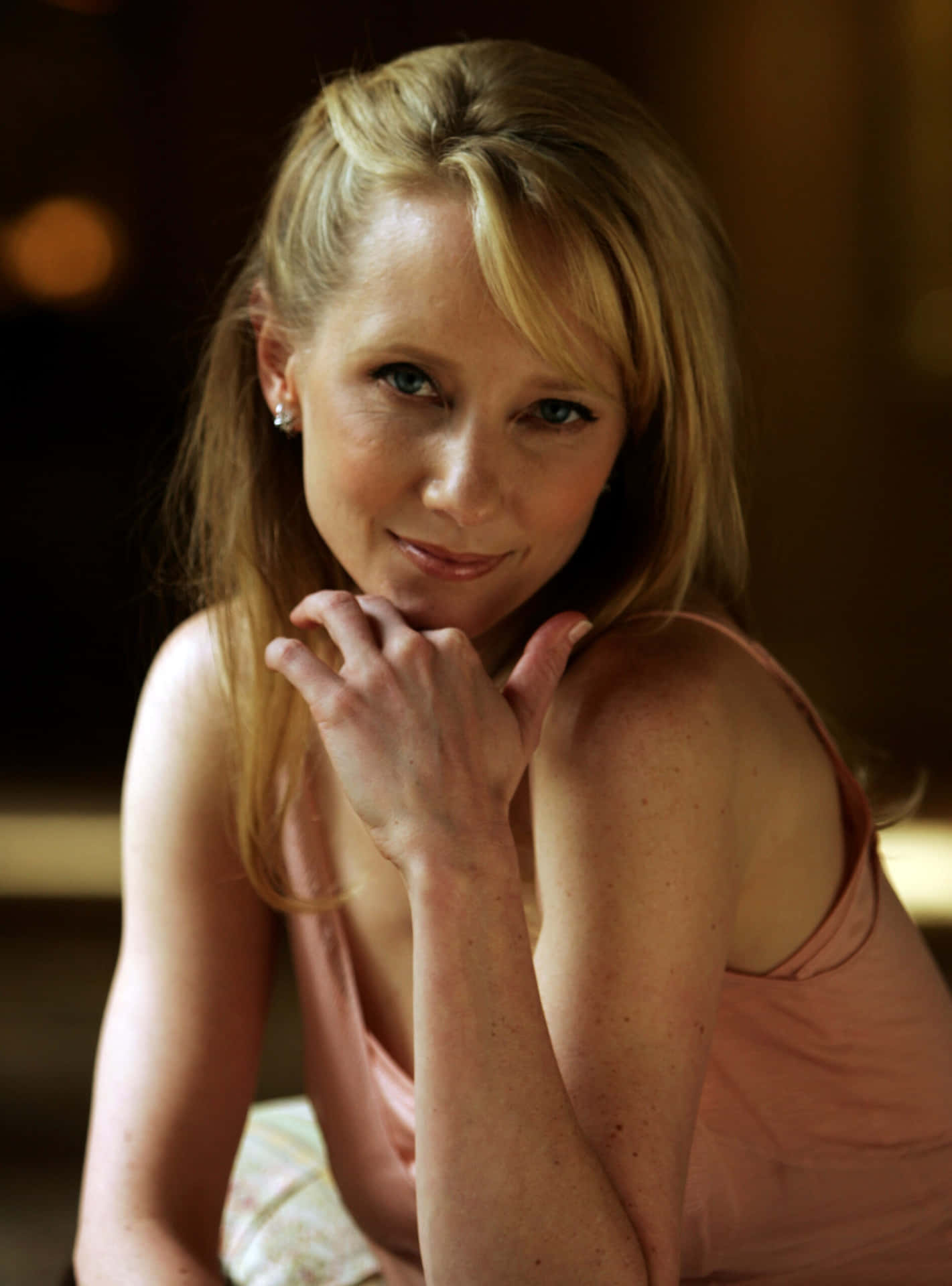 Anne Heche Touching Chin