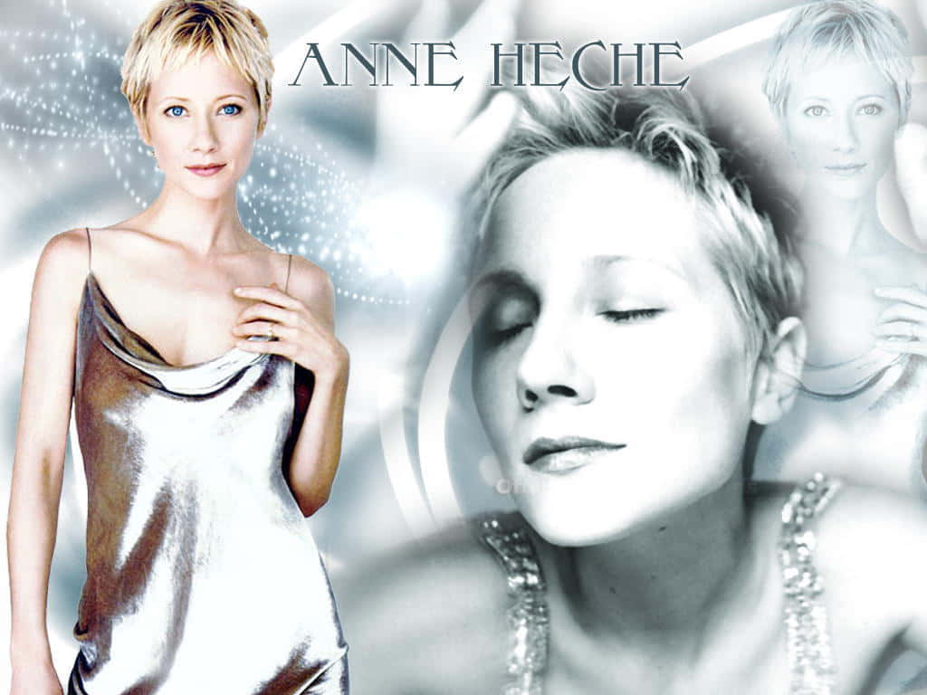 Anne Heche Wearing A Satin Dress Background