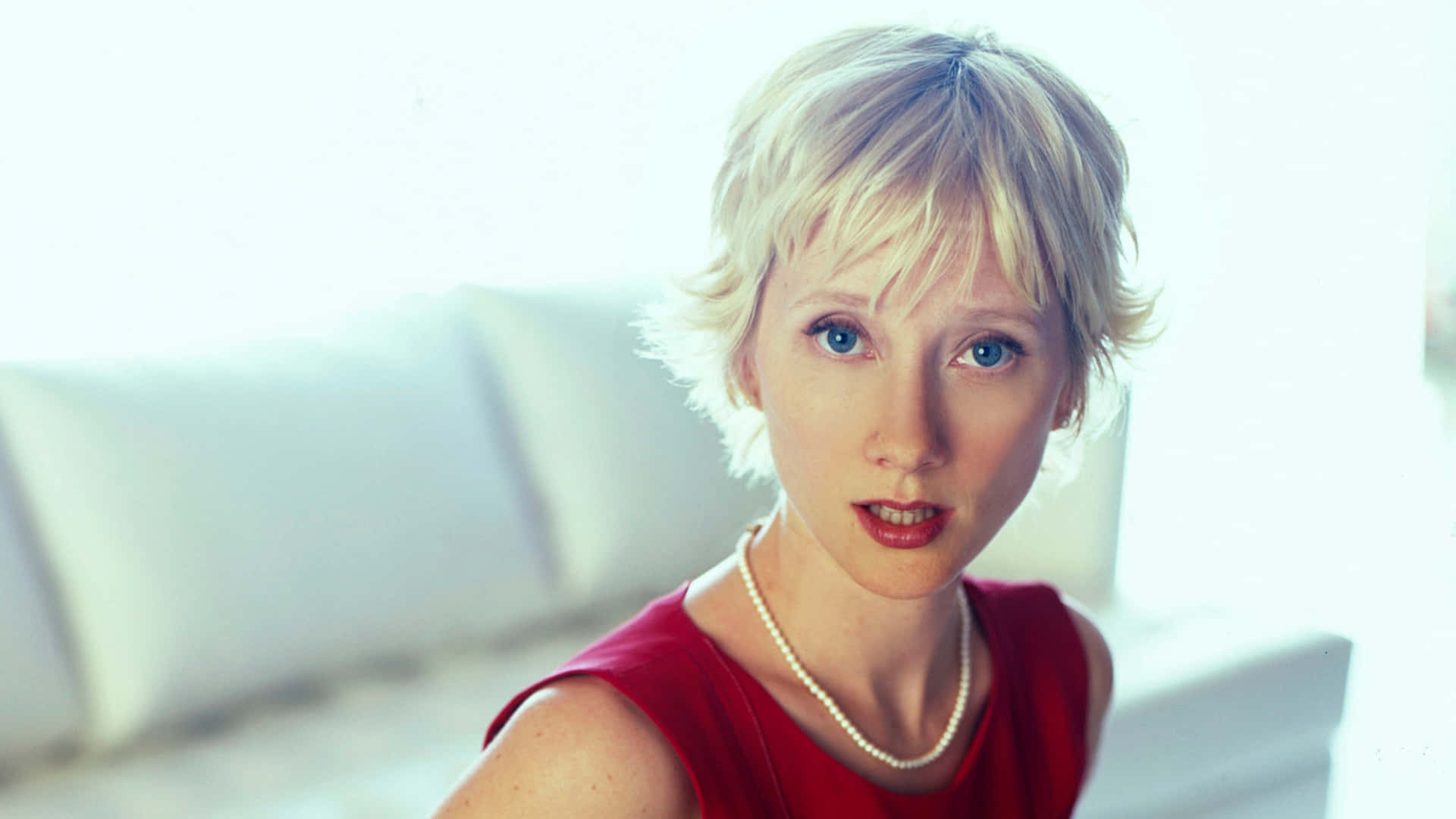 Anne Heche Wearing Red Lipstick
