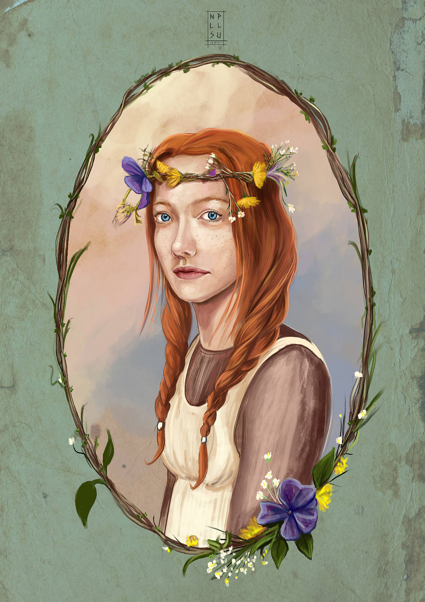 Anne With An E Digital Painting Background
