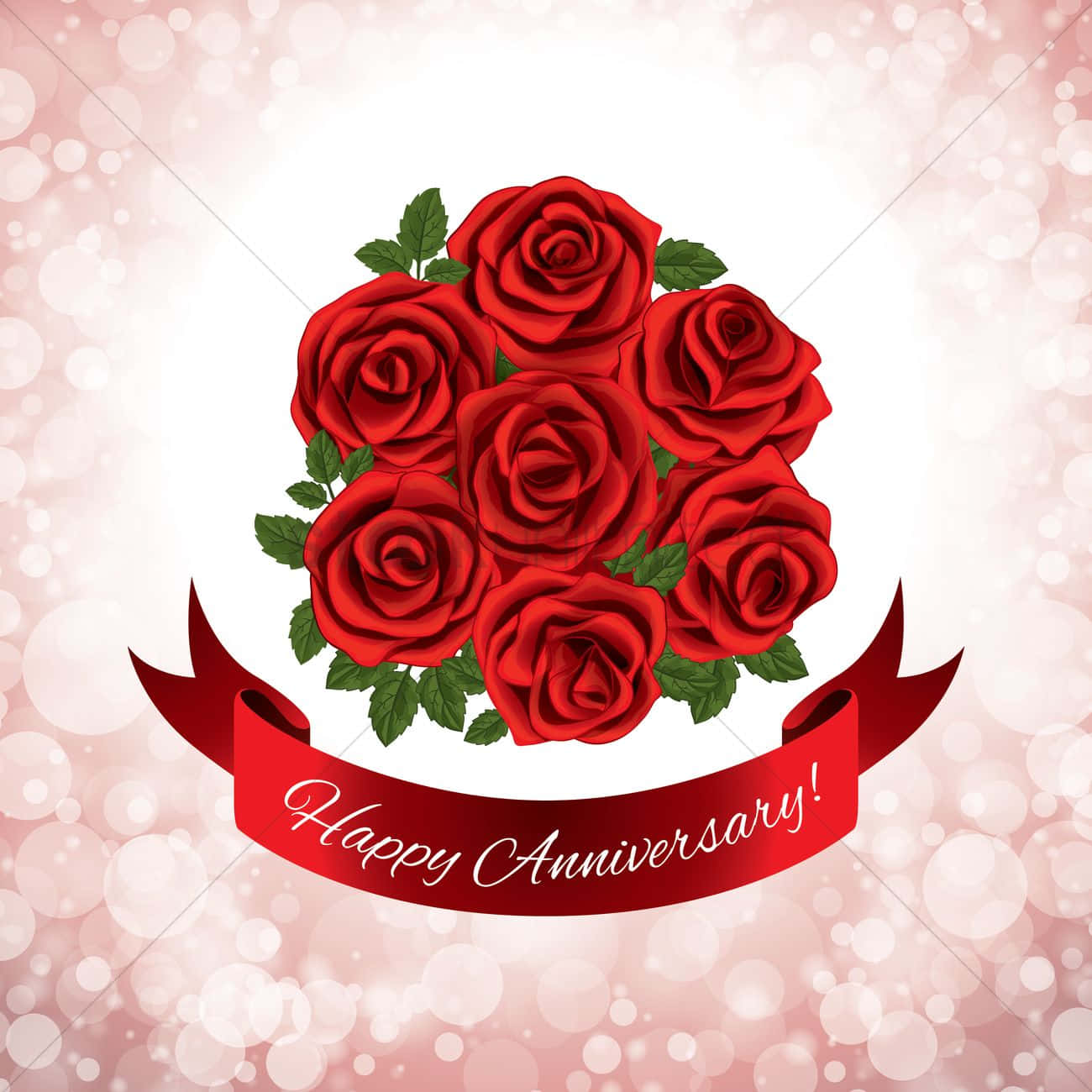 Anniversary Bouquet Of Red Roses Background