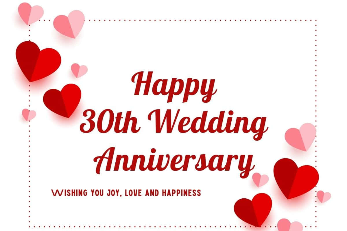 Anniversary Message Small Red Hearts Background