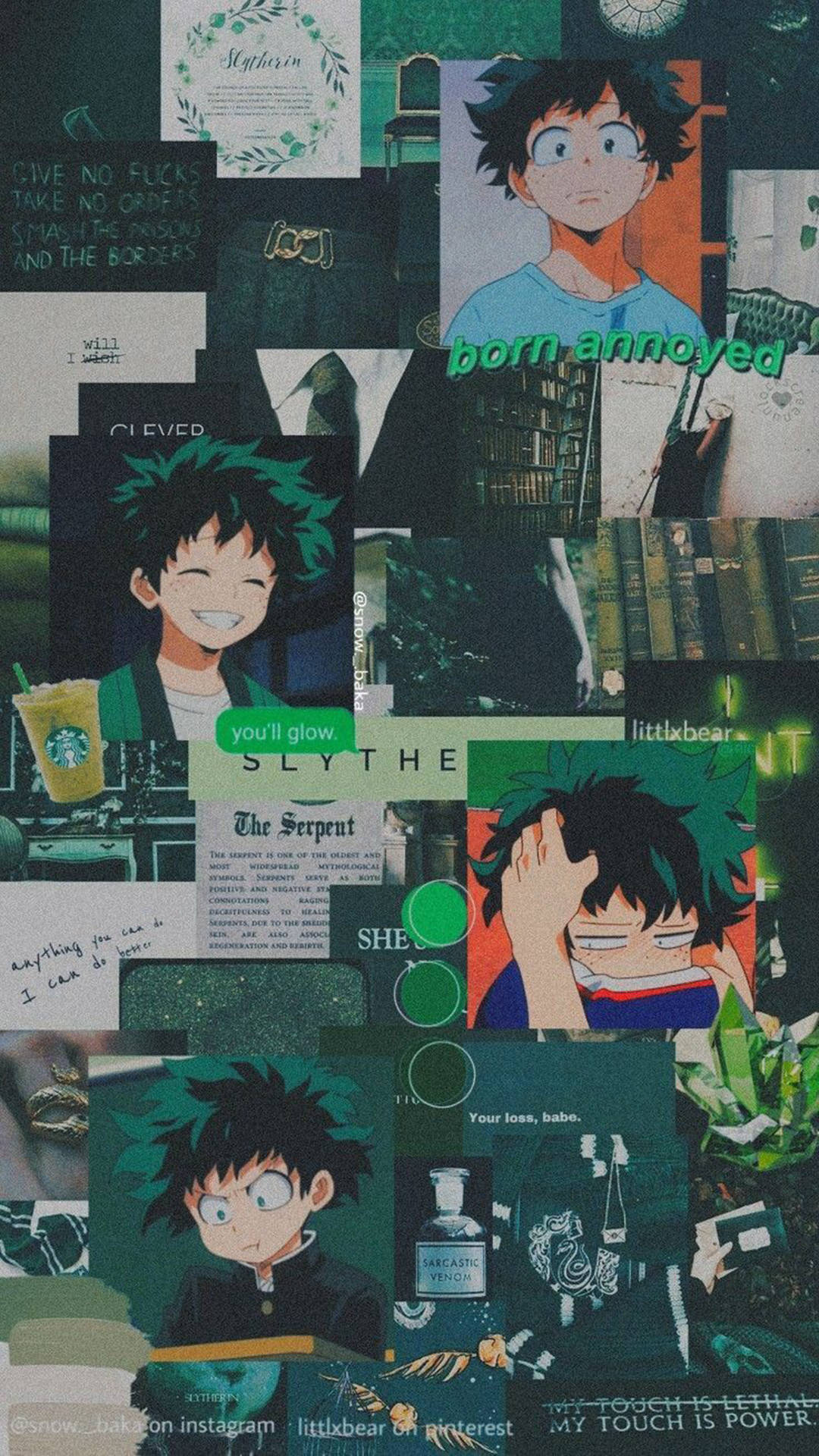 Annoyed Deku Aesthetic My Hero Academia Background