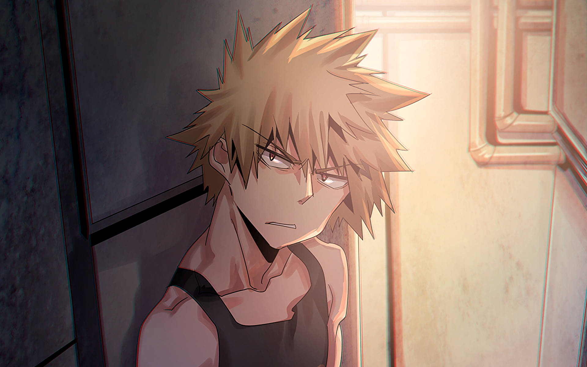 Annoyed-looking Bakugo Background